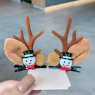 Christmas Headdress Moose Horn Hairpin Head Clips
