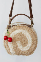 Cake Roll Dessert‑Themed Sweet Lolita Top‑Handle Shoulder & Crossbody Plush Bag 2 Colors