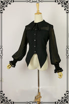 Halloween Lolita Shirt Gothic Bat Collar
