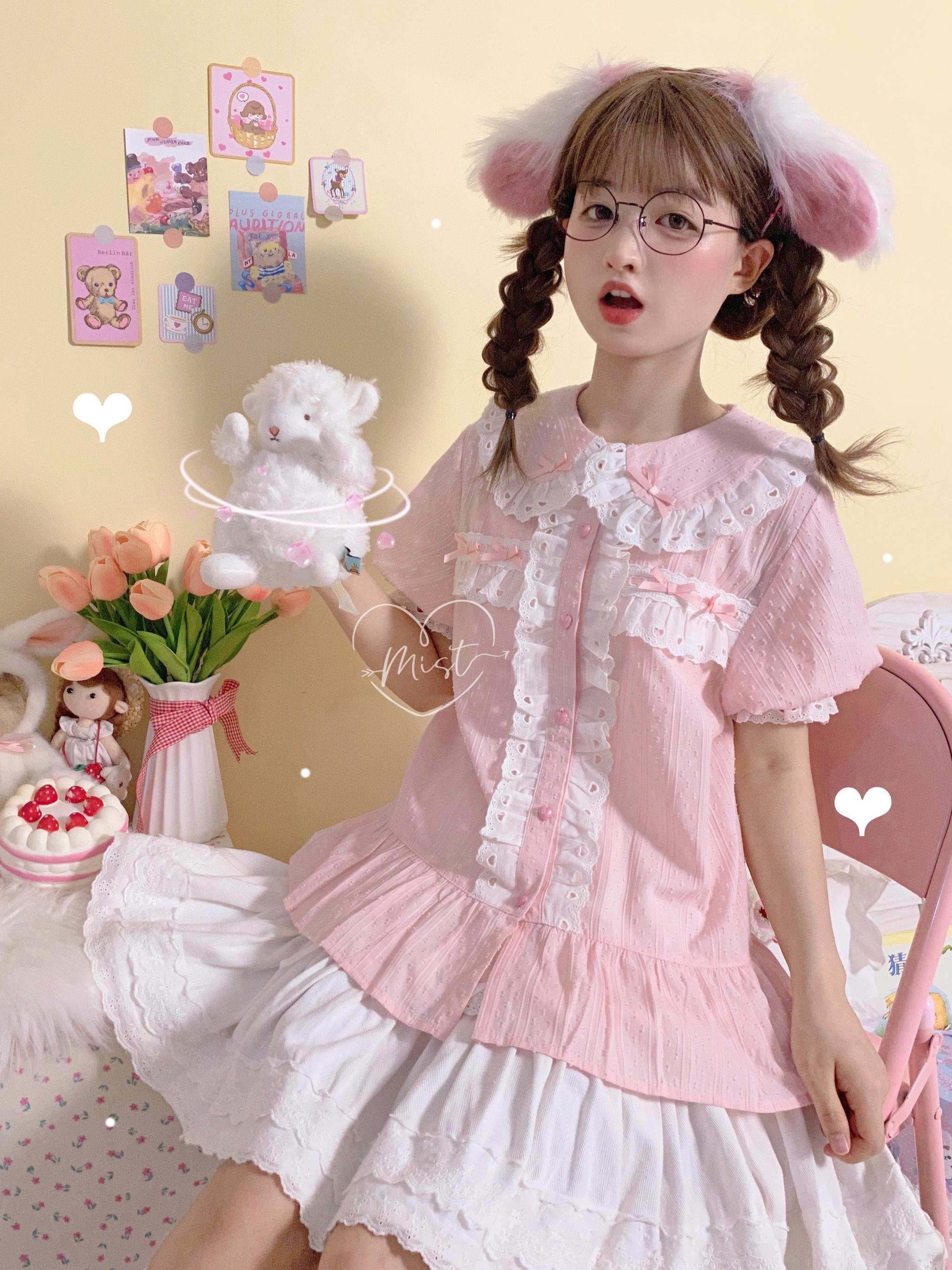 Cotton Sweet Lolita Blouse, Peter Pan Collar