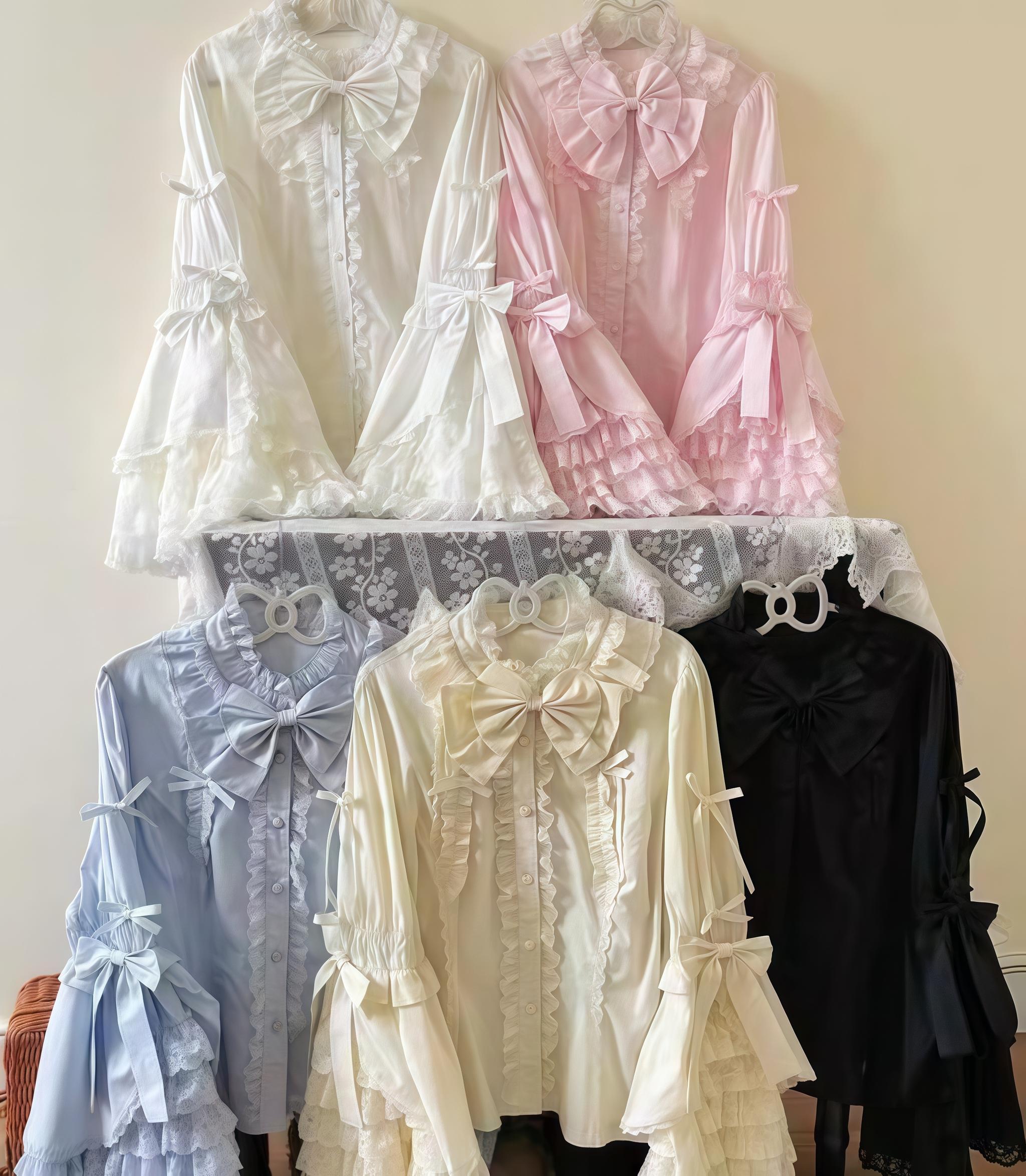 Plus Size Sweet Lolita Blouse with Hime Sleeves