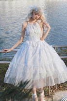 Glacier Blue Bubble Love Hanayome Tie-dyed Sweet Elegant Lolita Dress