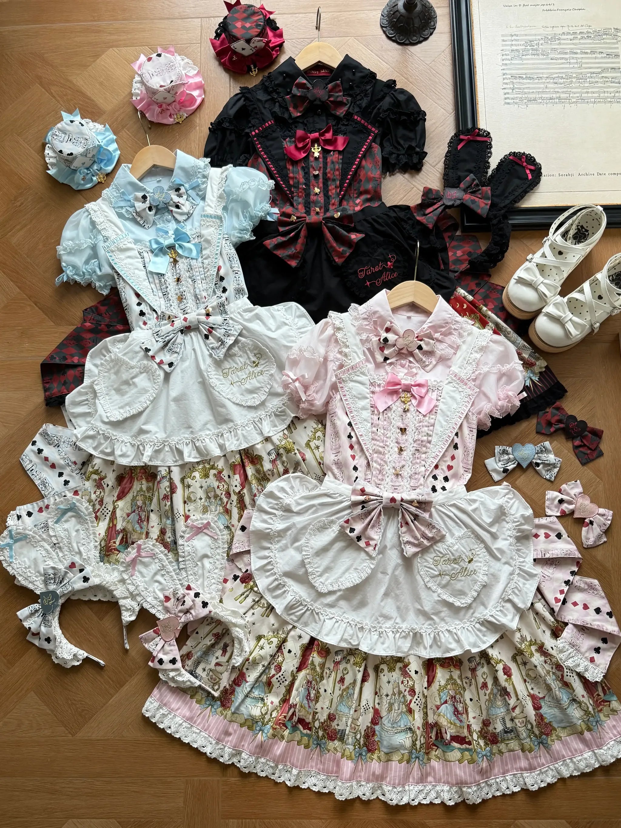 Tarot Alice - Cotton Old School Lolita JSK Dress, Detachable Apron