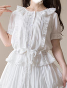 EverSpring - Short Sleeve Sweet Lolita Shirt, Peter Pan Collar
