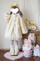 Cream Cheese - Winter Kawaii Lolita Overcoat Thickened Hooded Loose Outwear