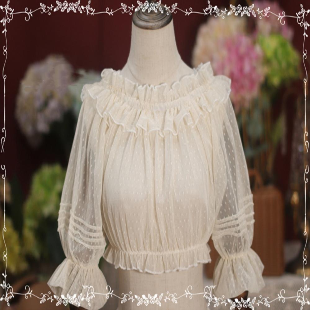 Sweet Dots Retro Lolita Summer Blouse