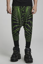 Green Halo Print Men's Sagging Pants