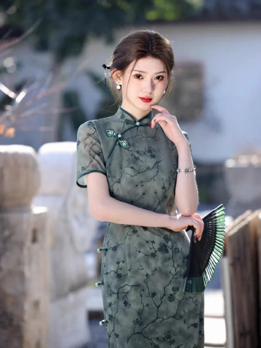 Casual Qipao | Beautiful Slim Vintage Chinese Cheongsam Dress