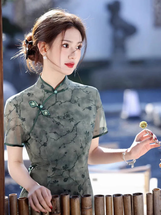Casual Qipao | Beautiful Slim Vintage Chinese Cheongsam Dress