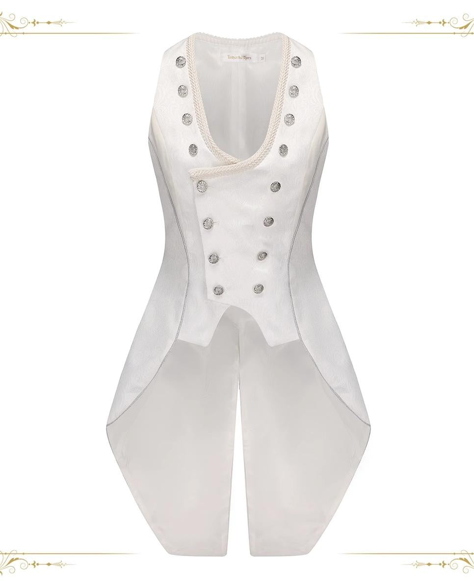 Subtle Prejudice - Ouji Lolita Long Coat Hight-Low Hem with a Back Bow