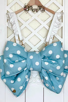Blue Polka Dot Print Bowknot Shaped Sweet Lolita Backpack