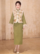 Elegant cheongsam for Chinese New Year, new-style Qipao vest dress for winter celebrations