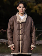 Men’s Chinese Cotton Jacket – Natural Oriental Casual Mandarin Collar