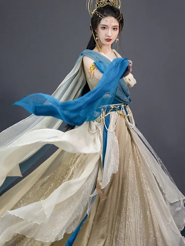 Chinese Dunhuang Feitian Costume Dance Performence Dress