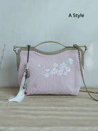 Chinese Cheongsam Embroidered Floral Handbag Portable Crossbody Bag