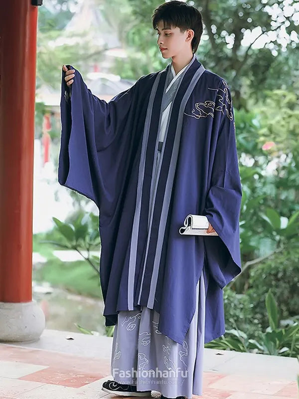 Fashion Hanfu | Song Dynasty Hanfu Dress Male Blue