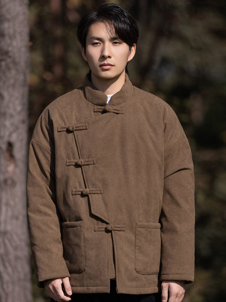 Men’s Chinese Padded Jacket – Winter Mandarin Collar Chinese Style Coat