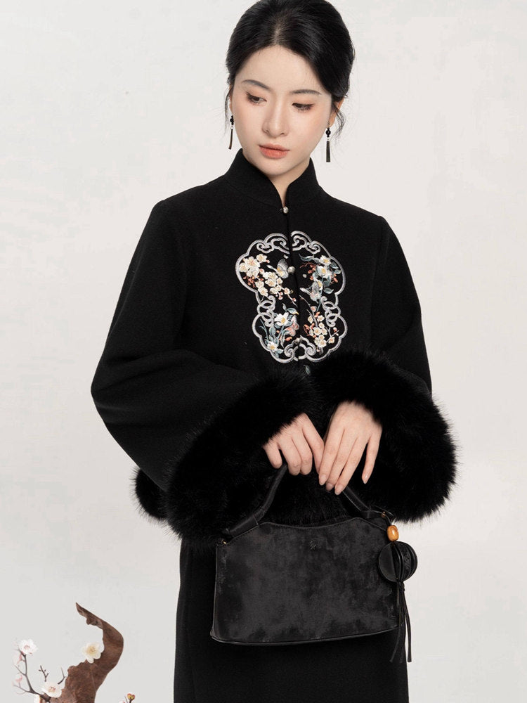 Chinese Patterned Winter Coat for Women