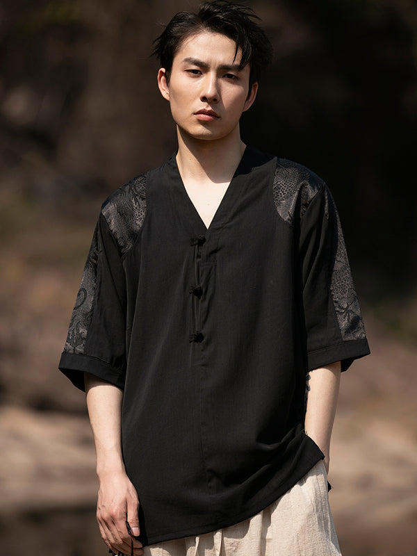 Elegant Chinese-Style Men’s Shirt Embrace Tradition with Style