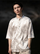 Stylish Chinese-Style Printed Shirt Retro Tang Shirt Men
