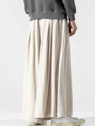 Chinese Tang suit pants, retro cotton-linen wide-leg trousers, loose Harajuku style vintage long pants for men