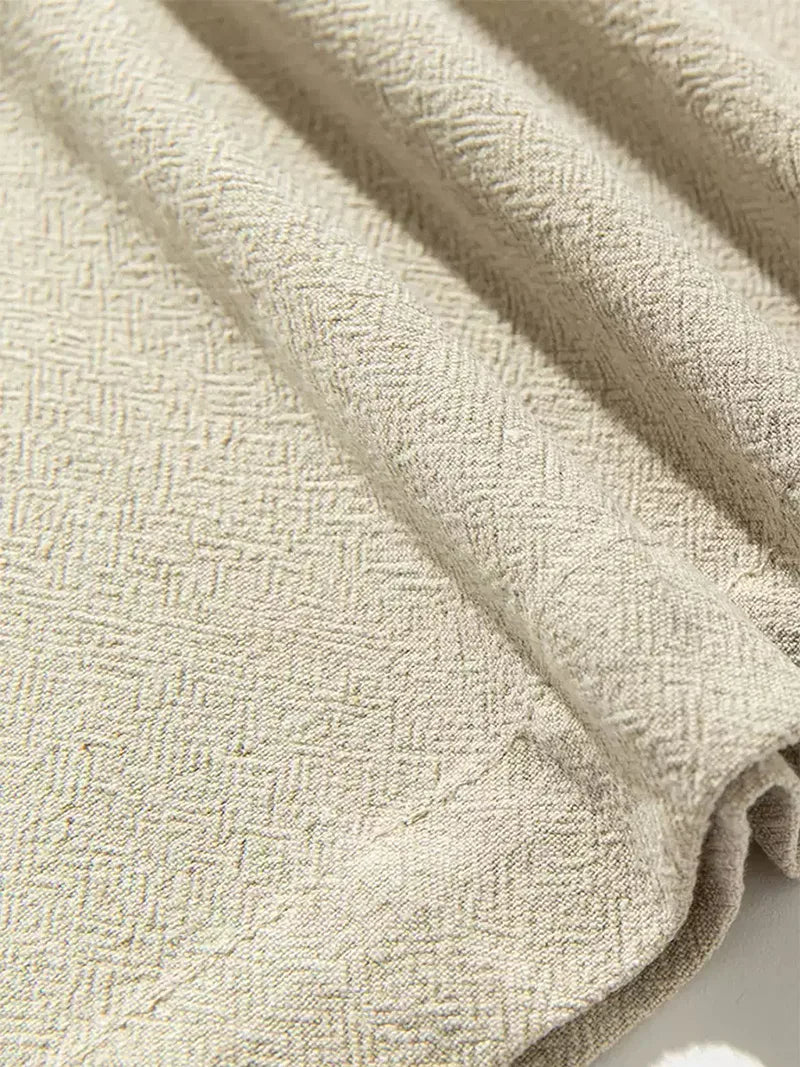 Chinese Tang Suit Pants | Retro Linen Wide-Leg Casual Trousers for Men
