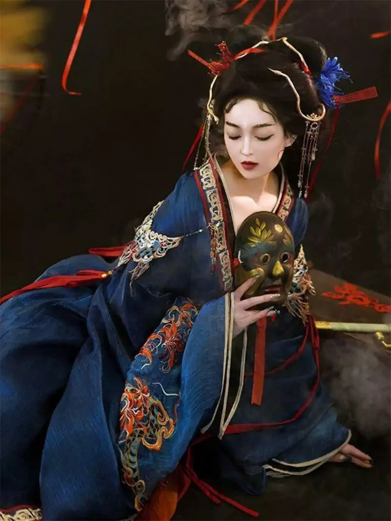 Chinese Traditional Clothing Hanfu | Warring States Cross-Collar Robe