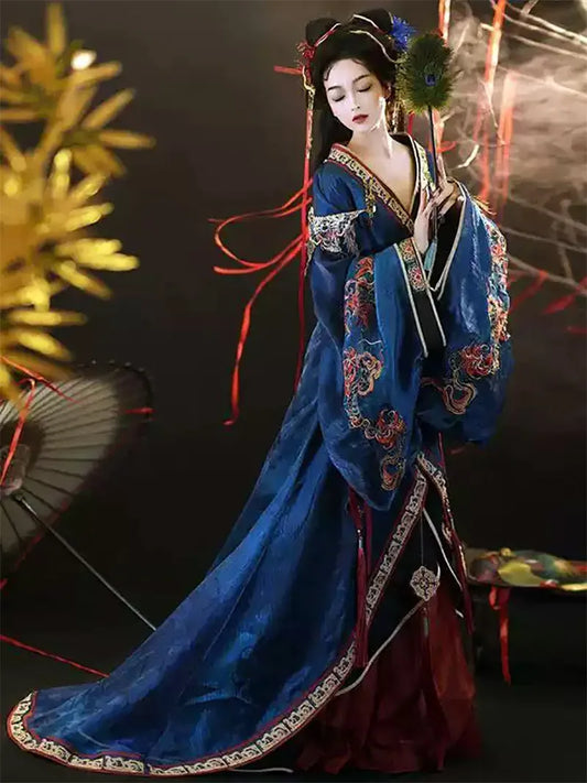 Chinese Traditional Clothing Hanfu | Warring States Cross-Collar Robe