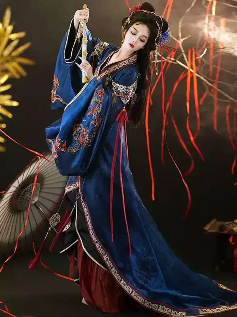 Chinese Traditional Clothing Hanfu | Warring States Cross-Collar Robe