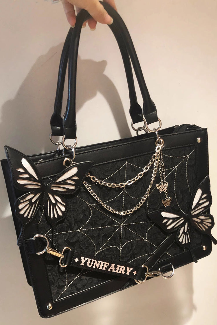 Maze Butterfly Print Gothic Lolita Shoulder Itabag 3 Colors
