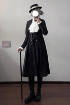 [Paranoid’s Punishment ] Long Sleeves Slim Gothic Lolita Trench Coat 2 Colors