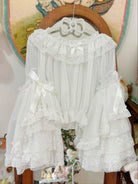 Vintage Lolita Hime Sleeve Blouse, Off-shoulder Design