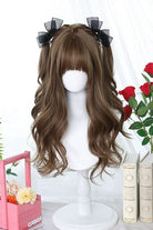 Peach Linen Japanese JK Style Wavy Curly Sweet Lolita Wig