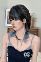 Ombre Wolf Cut Samurai Style Clavicle‑Length Sweet Lolita Full Wig 2 Colors