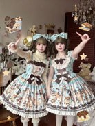 Honey Chocolate - Printed Kawaii Lolita JSK Dress