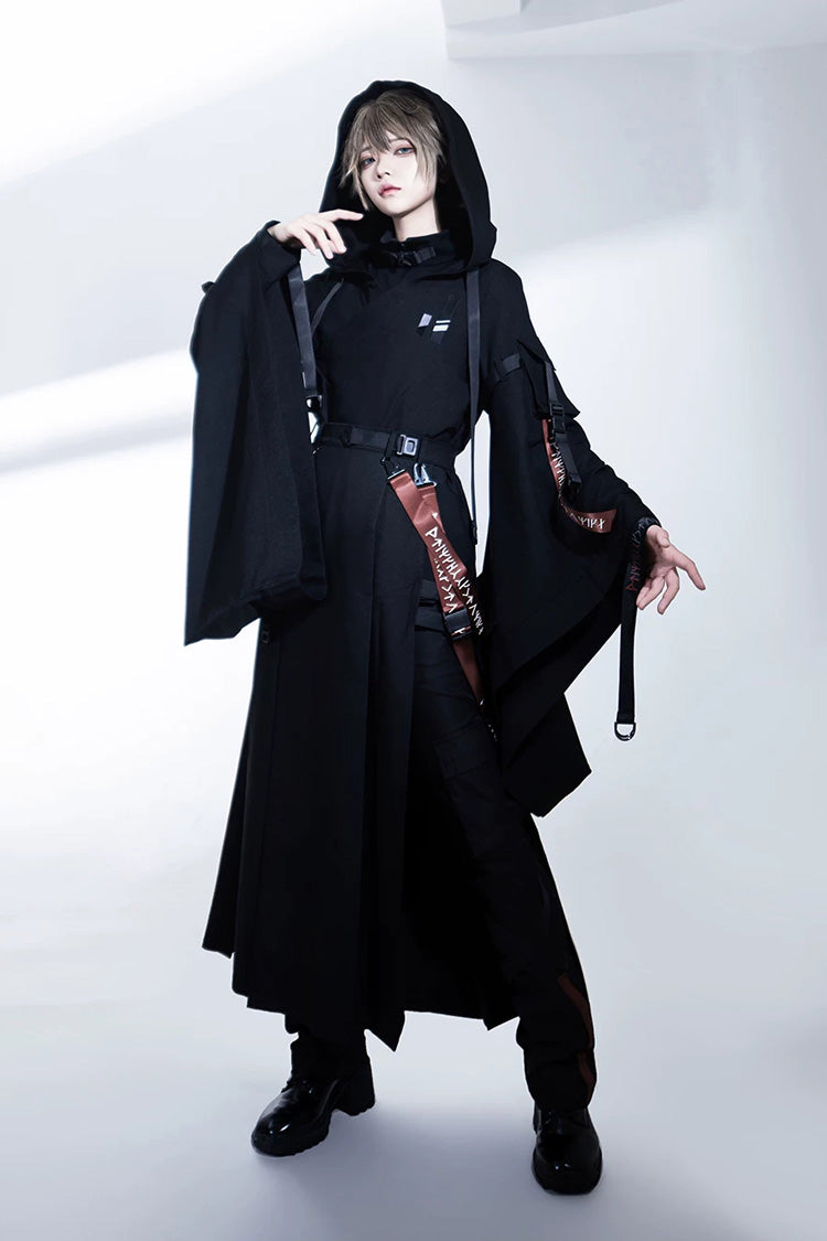 Black [Nameless Blade] Stand Collar Long Sleeves Gothic Prince Ouji Lolita Skirt Set