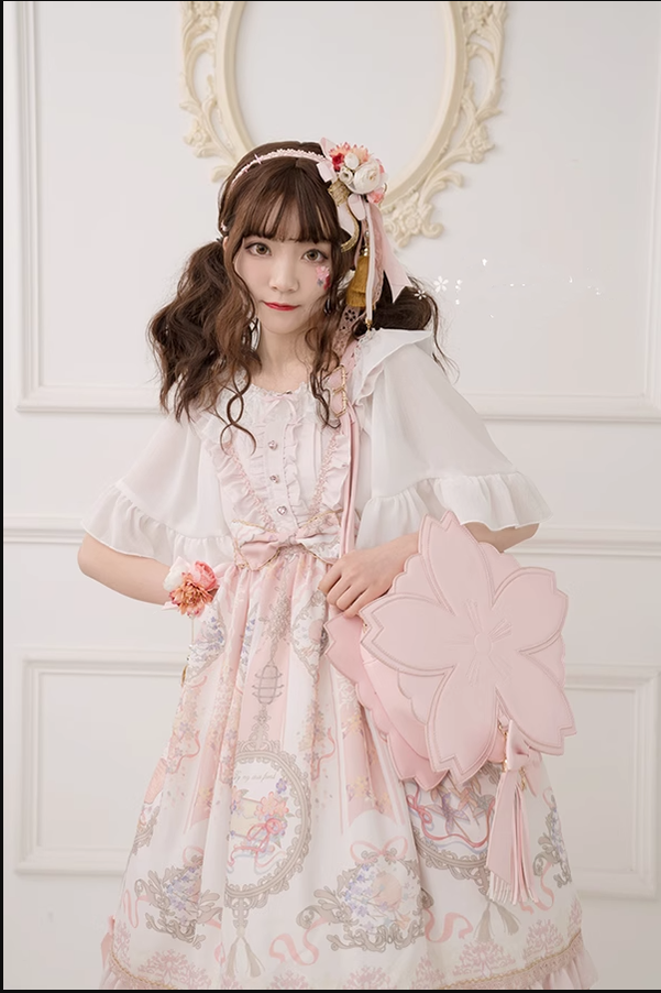 Han Lolita Sakura Bag Double-layered Handbag Crossbody Bag Multicolors
