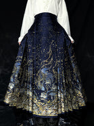 Starry Sky Horse Face Skirt in Black, Blue & Red