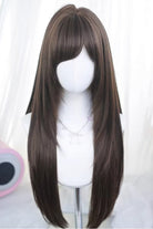 Daily Sweet Lolita Long Straight Wig with Side Bangs 3 Colors