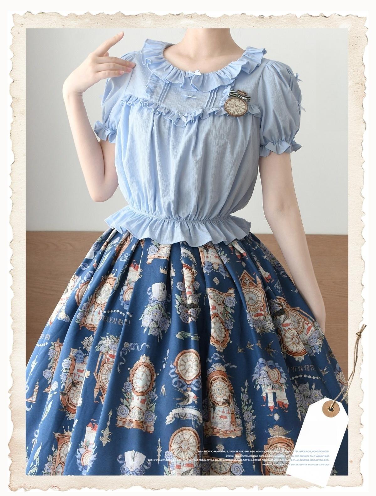 Fluffy Clouds - Cotton Plus Size Lolita Blouse Muti-Colored Shirt