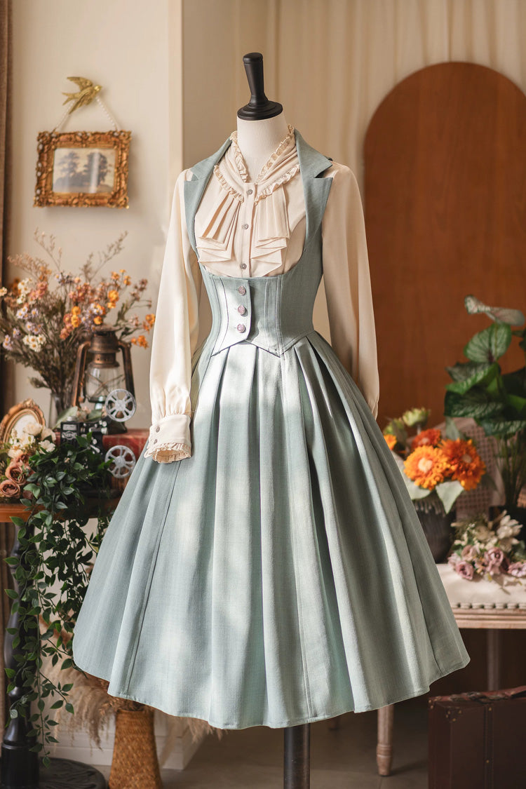 [Forest Knows Fall] Sleeveless Classic Vintage Elegant Bust-Support Lolita Dress 2 Colors
