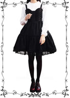 Garden Waltz - Black Elegant Lolita JSK, Knee Length Dress