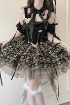 Black Angel Sweetheart Multi-Layered Lace Sweet Princess Ballet Lolita Dress