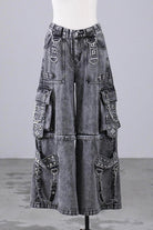 Jirai Kei Rivet Punk Japanese Straight-Leg Jeans Pants 2 Colors