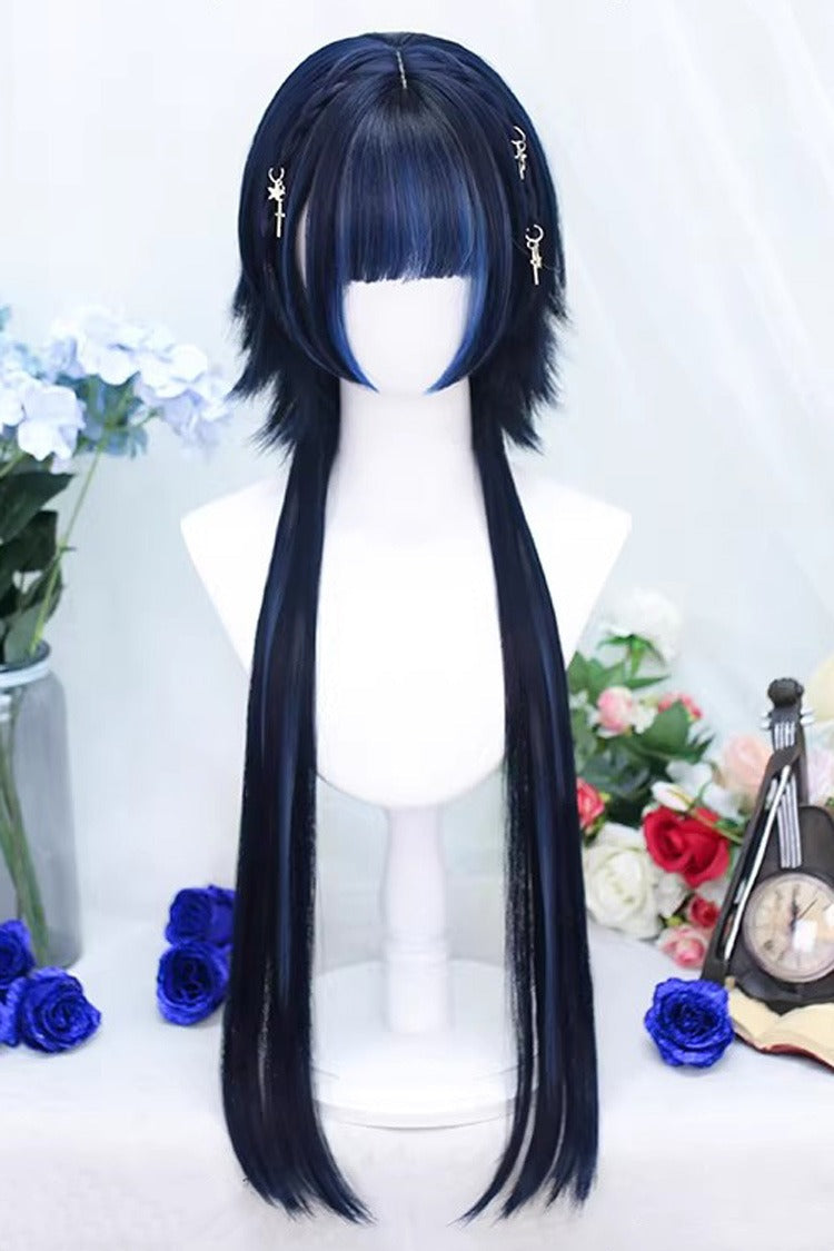 Japanese Style Highlight Trendy Girl Long Braid Sweet Lolita Wig 4 Colors
