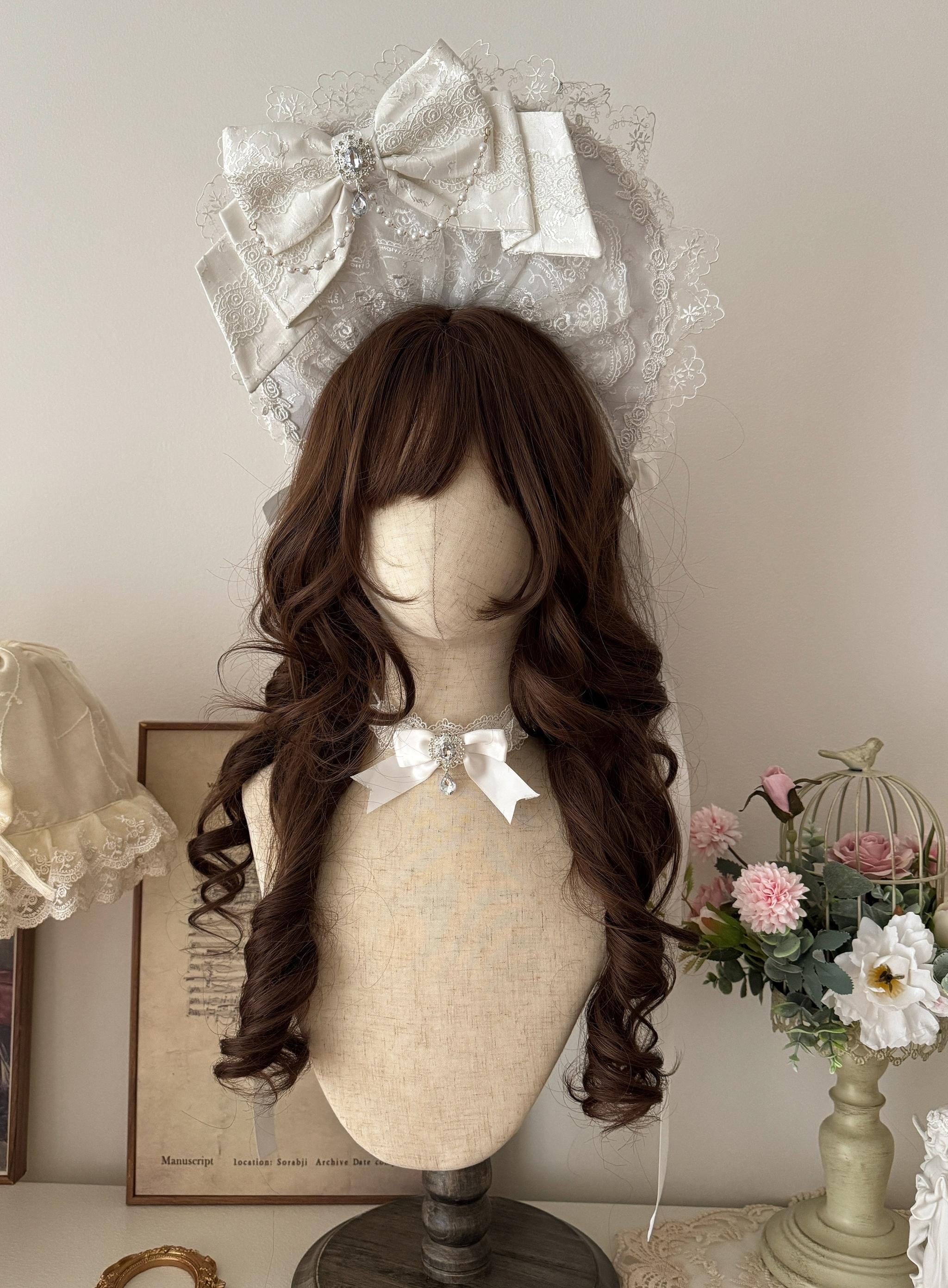Snow Feather - Sweet Lolita Lace Accessories