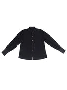 Embroidery Black Long Dress Chinese Modern Hanfu