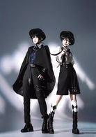 Fantasy Wonderland - Ouji Lolita Checkered Blouse, Suspenders Pants and Cape