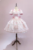 Berry Trap - Embroidered Sweet Lolita OP Dress, Polka Dot