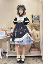 Witch's Banquet - Printed Doll-like Sweet Lolita OP, Apron-like Front
